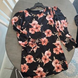 Collective Concepts Black Floral Satin Dress